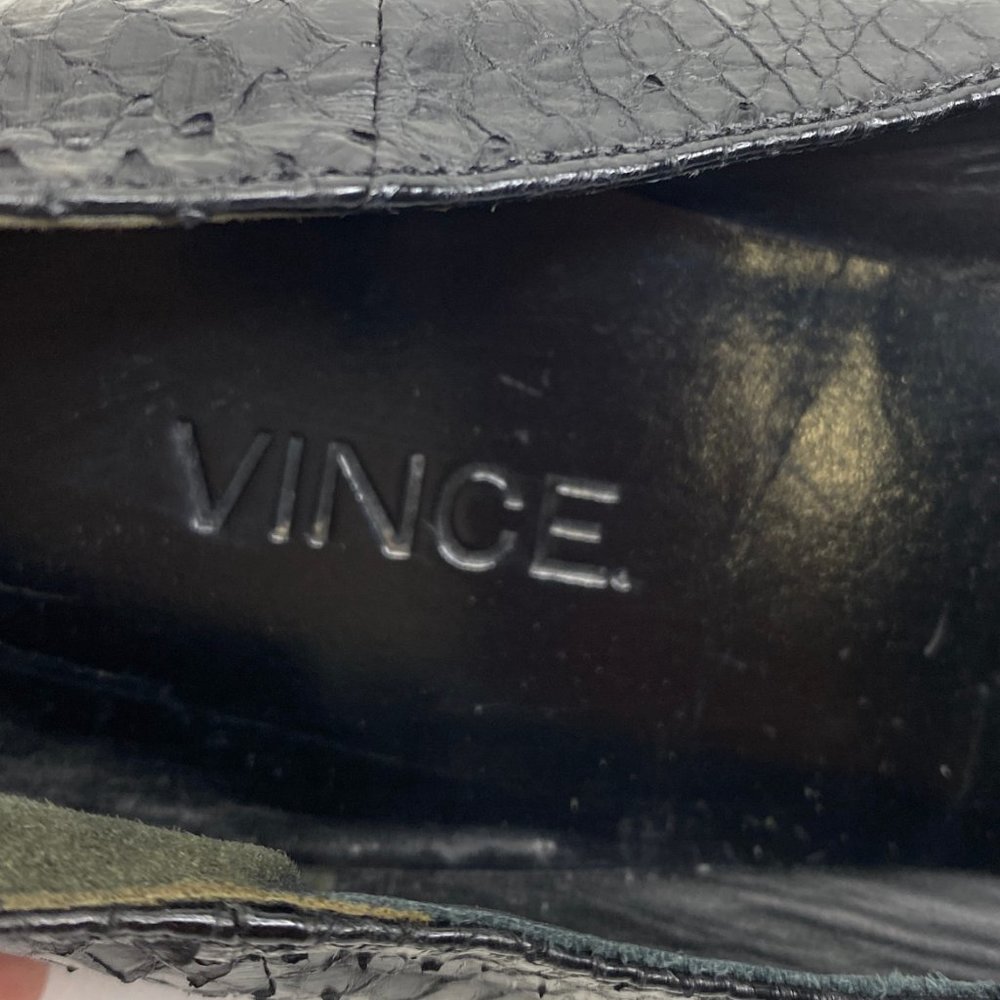 VINCE Mason 2 Landsnake Leather Flats #954 - Picture 7 of 12